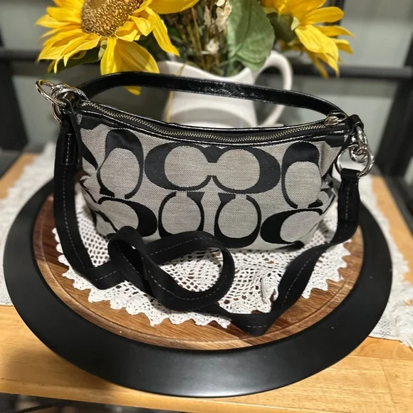 Coach Black and Gray Women's Bag - Picture 4 of 11